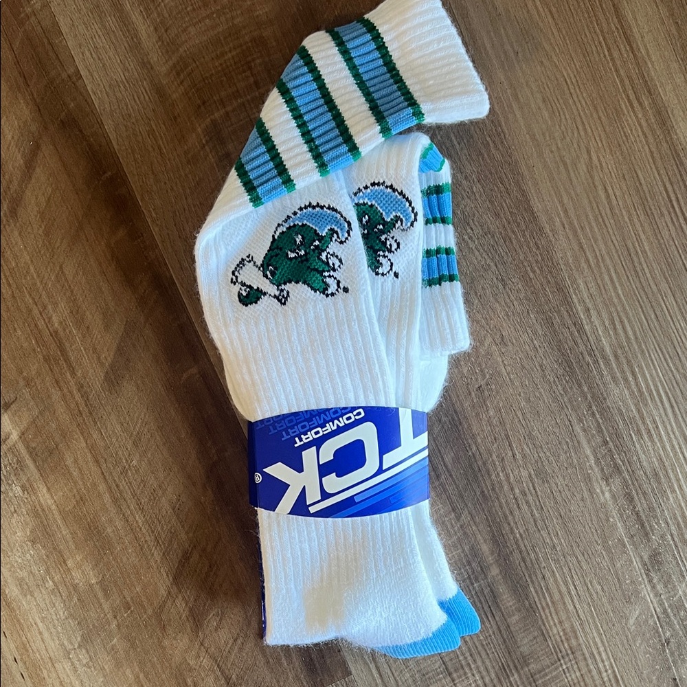 TCK Athletic Tube Socks Tulane Angry Wave NEW